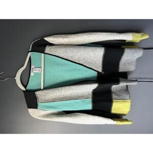 Colorblock Open Front Cardigan